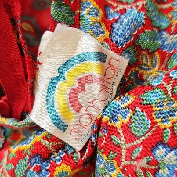 Vintage Manhattan Western Paisley Tea Dress, Size 3 - Picture 10 of 14